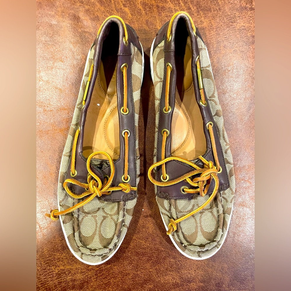 Coach Women's Brown Richelle Boat Shoes 10B